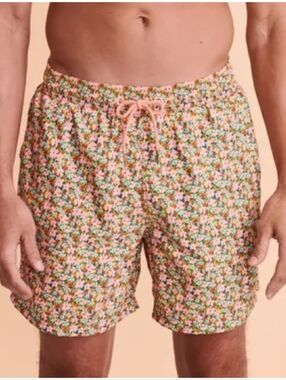 Maaji/Men's Pink Floral Swim Shorts Sz L